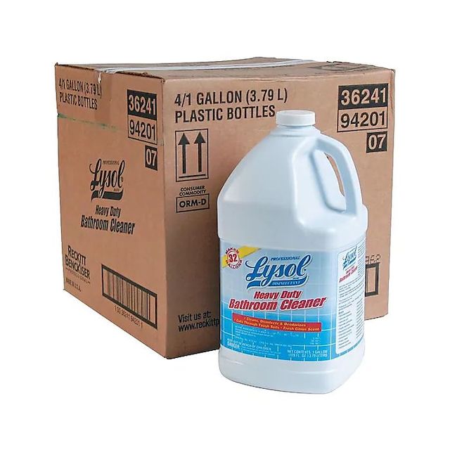 Professional Lysol Disinfectant Heavy Duty Bathroom Cleaner 1 Gal Bottles, 4/Carton